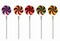 CC Christmas Decor LED Color Changing Peppermint Candy Outdoor Christmas Pathway Markers - 72" - Set of 5